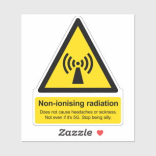 Niet-ioniserende straling veroorzaakt geen hoofdpi sticker