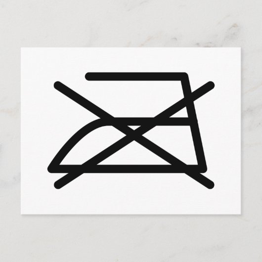 NIET IRON! BRIEFKAART (Voorkant)