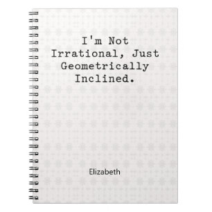 Niet irrationele geometrisch aangelegde wiskundehu notitieboek