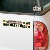 Niet je baby's papa. bumpersticker (Op Truck)