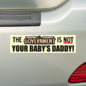 Niet je baby's papa. bumpersticker (Op auto)