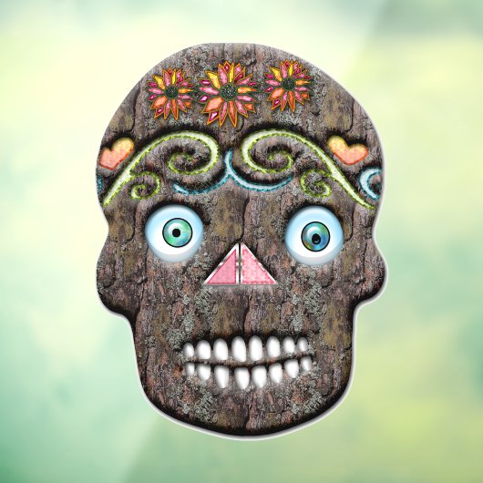 Niet je gemiddelde Sugar Skull V2 Window Cling Raamsticker (Vel 3)