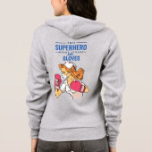 Niet je gemiddelde superheld-verpleegkundige Zip-U Hoodie (Achterkant)