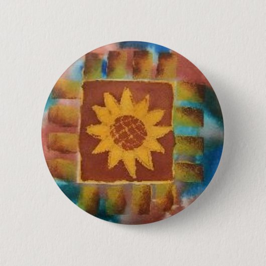 Niet je oma's Quilt Square Ronde Button 5,7 Cm (Voorkant)