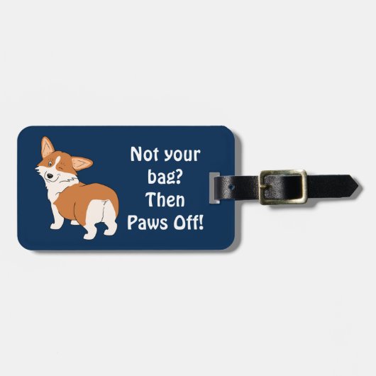 Niet je tas Welsh Corgi Bagagelabel (Voorkant horizontaal)
