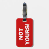 NIET JULLIE! Bagagelabels voor rood, wit, blauw on (Achterkant verticaal)