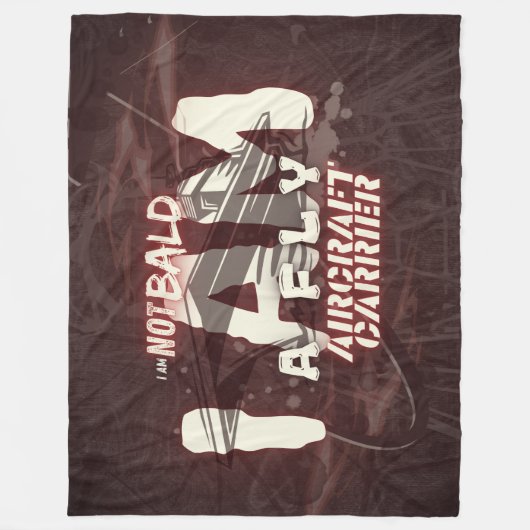 Niet kaal, leger, leger fleece deken (Voorkant)