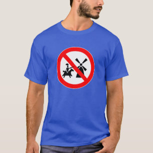 Niet kantelen bij windmolens t-shirt
