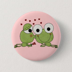 Niet kikken-en de Kiss Valentijn Gifts. Ronde Button 5,7 Cm