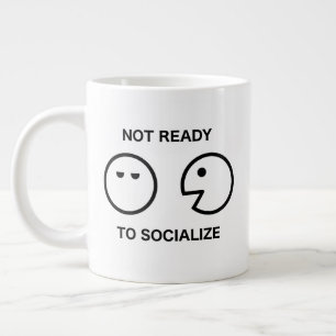 Niet klaar om 20oz-Mok te socialiseren Grote Koffiekop