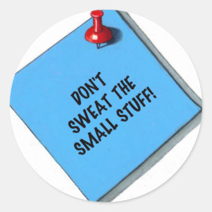 NIET KLEINE STUFF MEMO SCHAKELEN RONDE STICKER