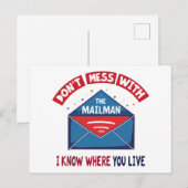 Niet knoeien met de Mailman Humor Briefkaart (Voorkant / Achterkant)