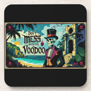 Niet knoeien met de voodoo bier onderzetter