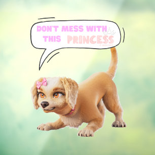 Niet knoeien met deze prinses raamsticker