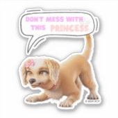 Niet knoeien met deze prinses sticker (Voorkant)
