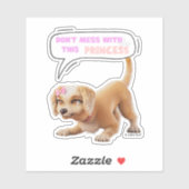 Niet knoeien met deze prinses sticker (Vel)