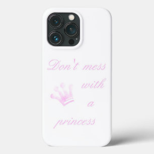 Niet knoeien met een prinses - witte iPhone case