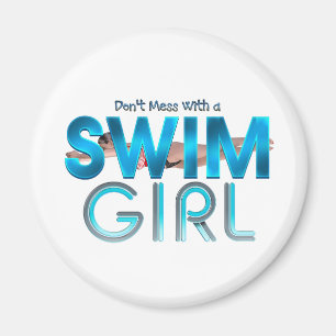 Niet knoeien met een Swim Girl magneten