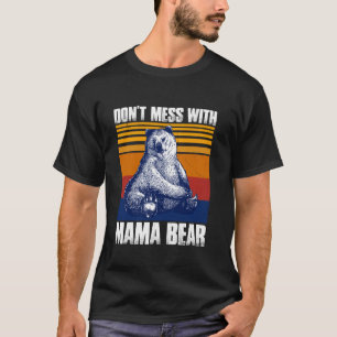 Niet knoeien met Mama Beer Grappige Mama Beer Long T-shirt