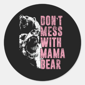 Niet knoeien met Mama Beer Mama Beer Ronde Sticker