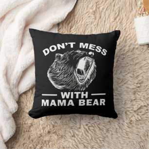 Niet knoeien met mama Beer Moederdag Mom Cool Kussen
