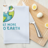 Niet kort, gewoon naar de aarde - Cat Humor Theedoek (Quarter Fold)