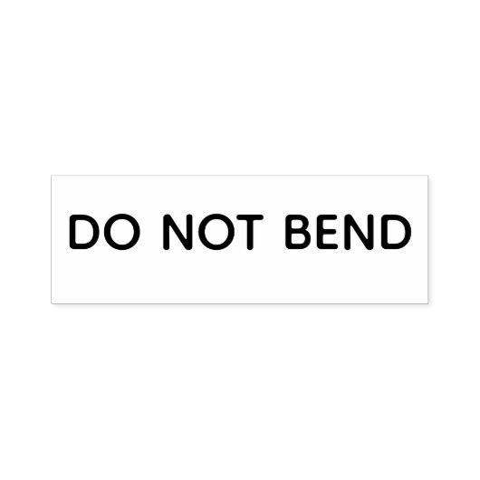 NIET KROMMEN stempel (Design)
