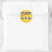 Niet langer toekomstig CPA-Afstuderen ontwerp Ronde Sticker (Tas)