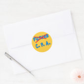 Niet langer toekomstig CPA-Afstuderen ontwerp Ronde Sticker (Envelop)