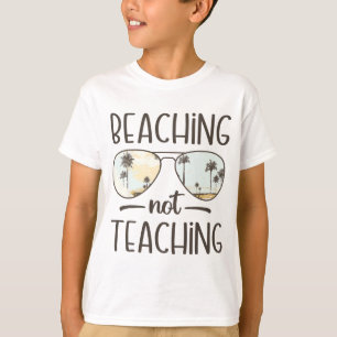 Niet Leren Grappig Leraar Zomer Vakantie Strand T-shirt
