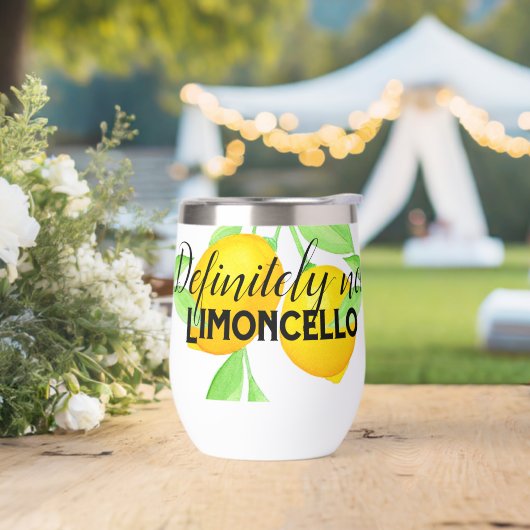Niet Limoncello Stemless Wijn Tumbler (Huwelijk)