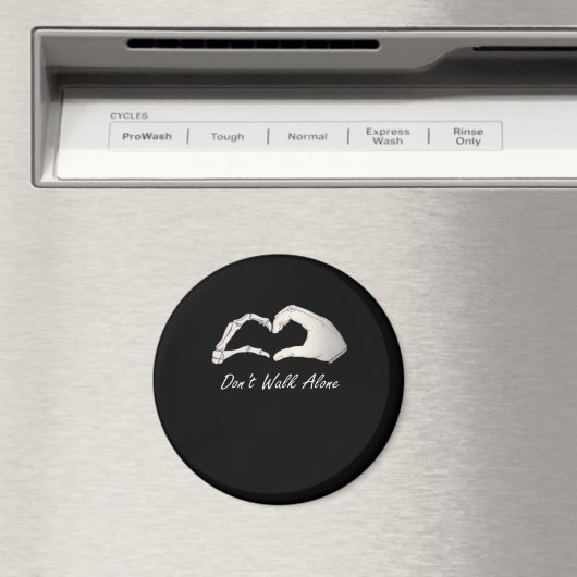 Niet lopen - White Classic - Skeleton Hands Hearts Magneet (Insitu (Vaatwasser))