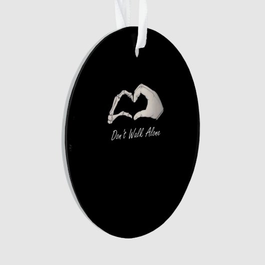 Niet lopen - White Classic - Skeleton Hands Hearts Ornament (voorkant)