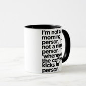 Niet lui, energiebesparende Mok - Funny Coffee (Voorkant rechts)