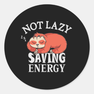 Niet lui, energiebesparing ronde sticker