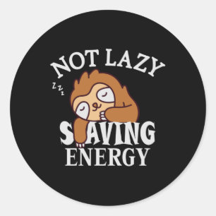 Niet lui, energiebesparing ronde sticker