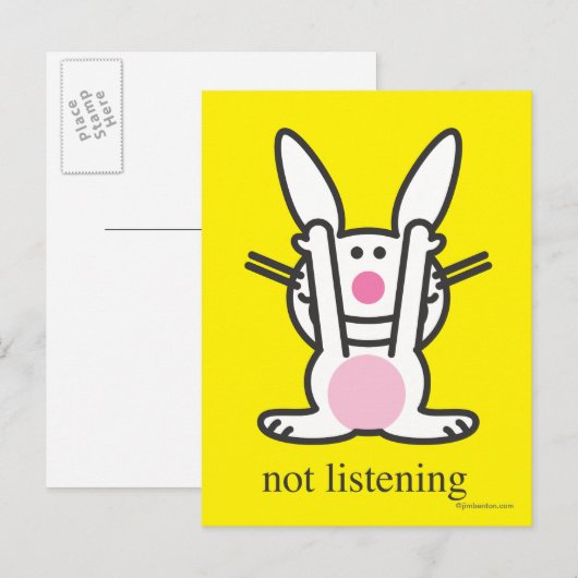 Niet luisteren briefkaart (Voorkant / Achterkant)