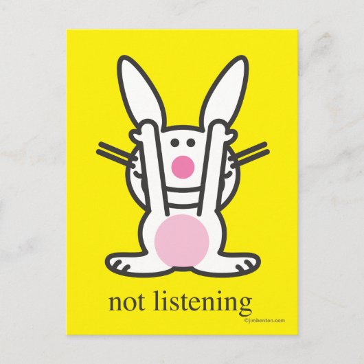 Niet luisteren briefkaart (Voorkant)
