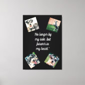 Niet meer bij mijn zijhondfoto-herdenking op zwart canvas afdruk (Voorkant)