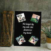 Niet meer bij mijn zijhondfoto-herdenking op zwart canvas afdruk