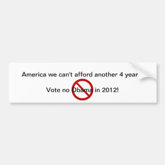 NIET MEER OBAMA BUMPERSTICKER