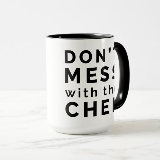 Niet met de Chef Coffee Mok. Mok (Voorkant rechts)