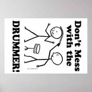 Niet met de drummer poster