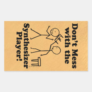 Niet met de Synthesizer Player rechthoekig Rechthoekige Sticker