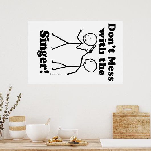 Niet met de zanger poster (Keuken)