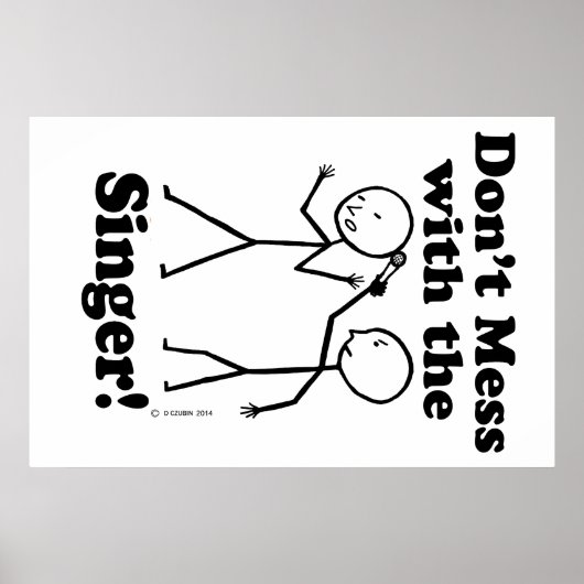 Niet met de zanger poster (Voorkant)