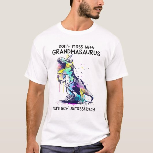 Niet met grootmasaurus T rex dinosaur Juras T-shirt (Voorkant)