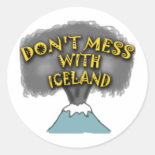 Niet met IJslandse T-shirts en dergelijke Ronde Sticker