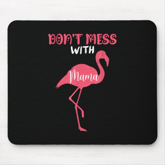Niet met mama roze flamingo muismat (Voorkant)