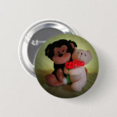Niet met mijn teddybeer. ronde button 5,7 cm (Voorkant /achterkant)
